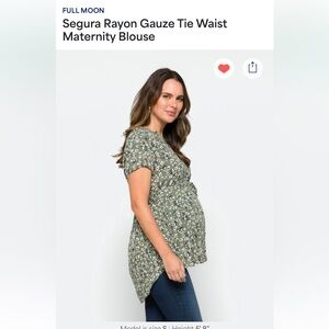 Maternity short sleeve blouse